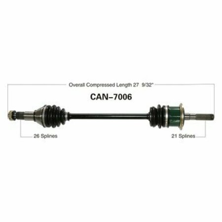 WIDE OPEN OE Replacement CV Axle for CAN AM FRONT COMMANDER CAN-7006